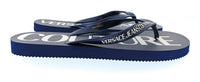 Versace Jeans Couture Versace Jeans Couture Mens Navy / White Logo Flip-Flops-