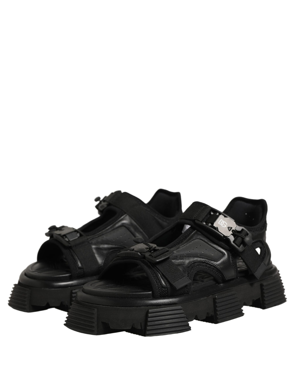 Dolce & Gabbana Dolce & Gabbana Black Logo Detailed Men Chunky Sandals Men's Shoes