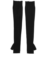 Dolce & Gabbana Dolce & Gabbana Black Wool Knitted Long Fingerless Men's Gloves