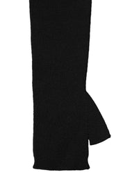 Dolce & Gabbana Dolce & Gabbana Black Wool Knitted Long Fingerless Men's Gloves