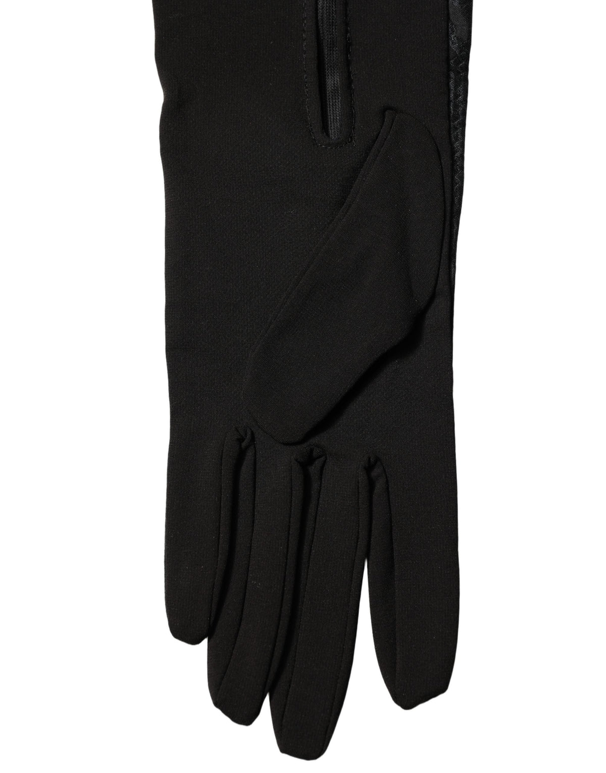 Dolce & Gabbana Dolce & Gabbana Black Viscose Long Elbow Length Men's Gloves