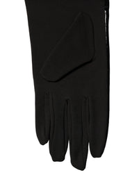 Dolce & Gabbana Dolce & Gabbana Black Polyester Patterned Short Length Men's Gloves