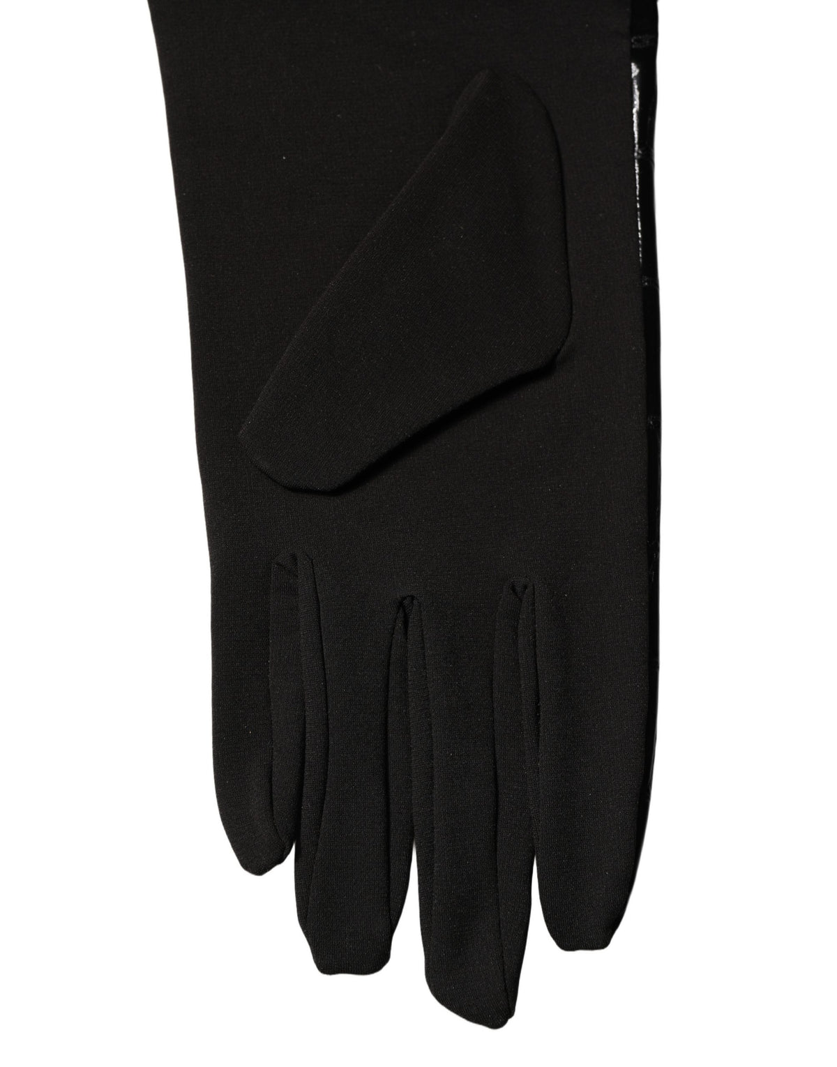 Dolce & Gabbana Dolce & Gabbana Black Polyester Patterned Short Length Men's Gloves