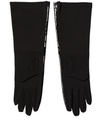 Dolce & Gabbana Dolce & Gabbana Black Polyester Patterned Short Length Men's Gloves