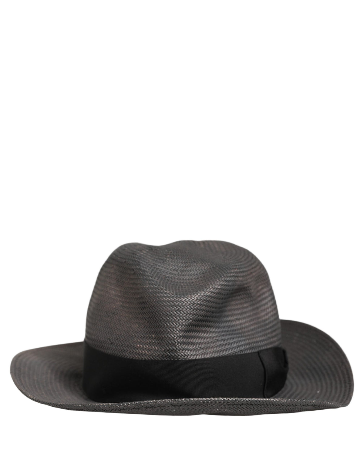 Dolce & Gabbana Dolce & Gabbana Men Gray Paper Woven Wide Brim Fedora Men's Hat