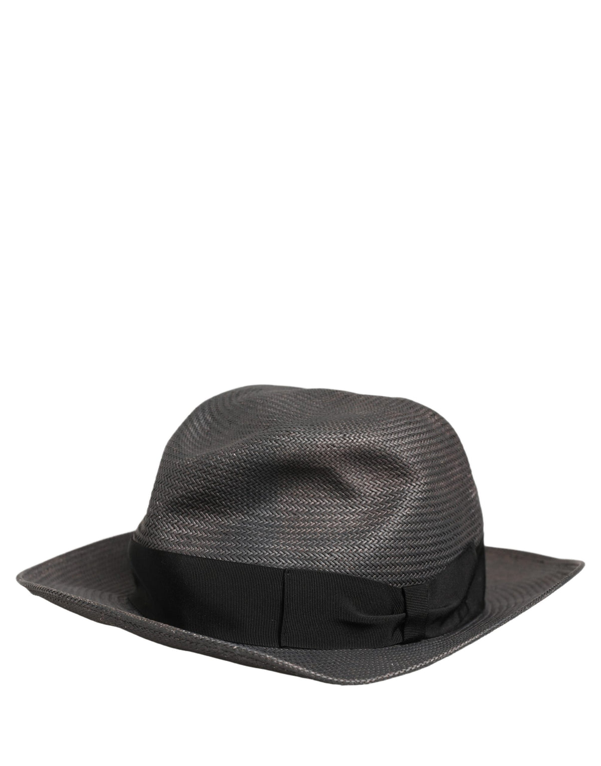 Dolce & Gabbana Dolce & Gabbana Men Gray Paper Woven Wide Brim Fedora Men's Hat