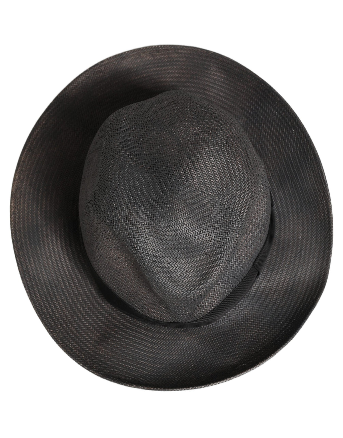 Dolce & Gabbana Dolce & Gabbana Men Gray Paper Woven Wide Brim Fedora Men's Hat