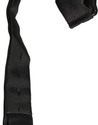 Dolce & Gabbana Dolce & Gabbana Men Black 100% Silk Adjustable Neck Papillon Bow Men's Tie