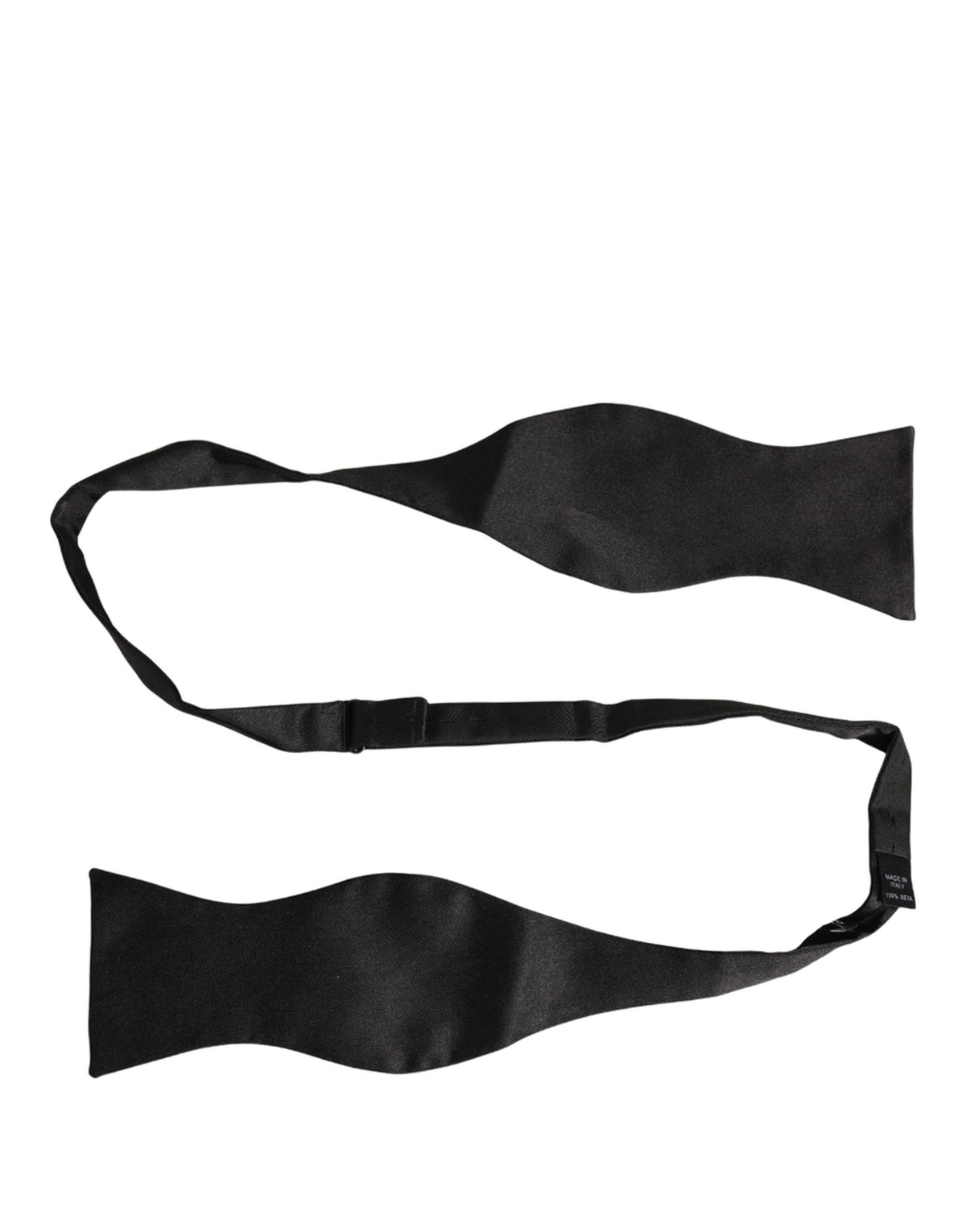 Dolce & Gabbana Dolce & Gabbana Men Black 100% Silk Adjustable Neck Papillon Bow Men's Tie