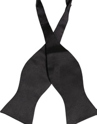 Dolce & Gabbana Dolce & Gabbana Men Black 100% Silk Adjustable Neck Papillon Bow Men's Tie