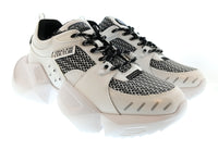 Versace Jeans Couture Versace Jeans Couture Mens White / Black Mesh Chunky Sneakers-