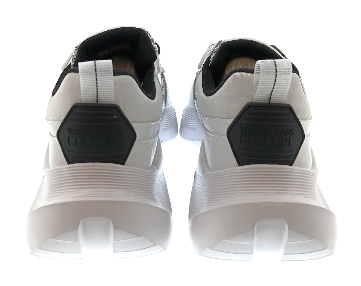 Versace Jeans Couture Versace Jeans Couture Mens White / Black Mesh Chunky Sneakers-
