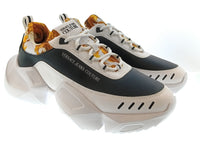 Versace Jeans Couture Versace Jeans Couture Mens White / Black / Gold Colorblock Chunky Sneakers-