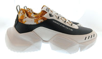 Versace Jeans Couture Versace Jeans Couture Mens White / Black / Gold Colorblock Chunky Sneakers-