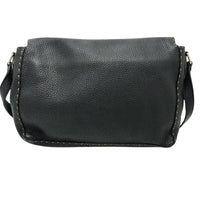 Fendi Selleria Black Leather Shoulder Bag (Pre-Owned)