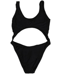 Dolce & Gabbana Dolce & Gabbana Black Cutout Logo One Piece Swimsuit Women's Swimwear