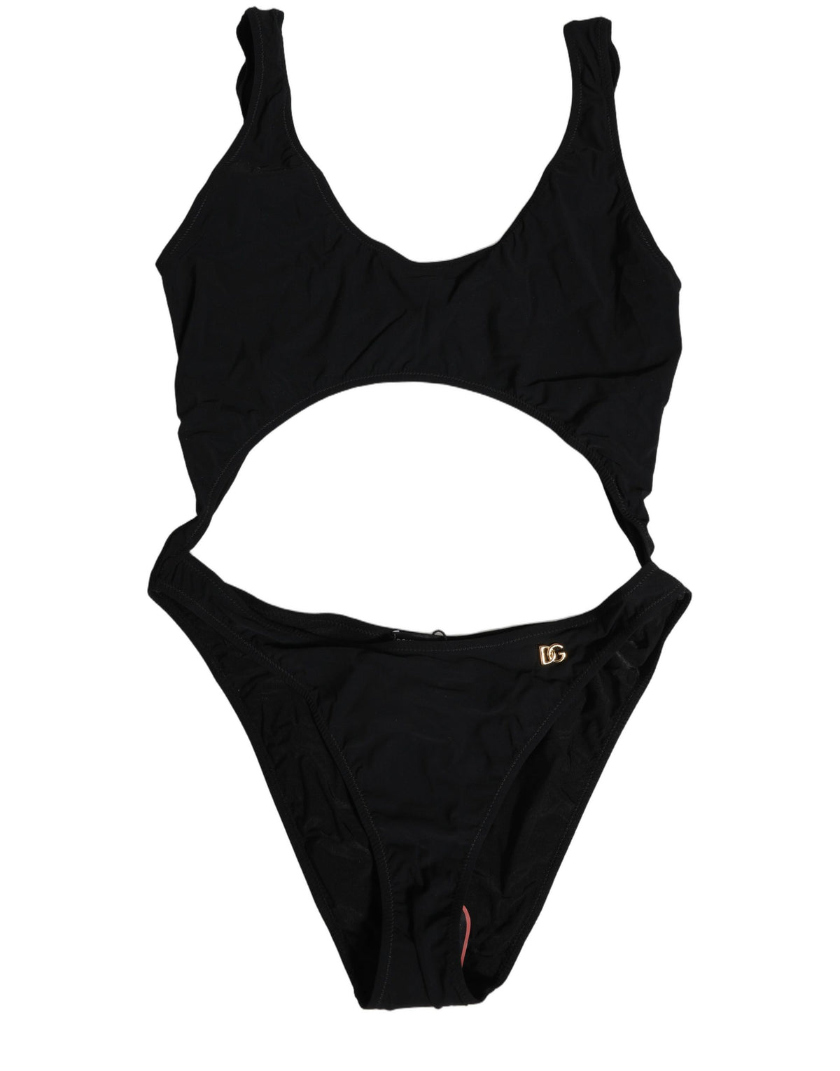 Dolce & Gabbana Dolce & Gabbana Black Cutout Logo One Piece Swimsuit Women's Swimwear