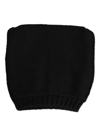 Dolce & Gabbana Dolce & Gabbana Black Cashmere Knitted Ribbed Cuff Beanie Men's Hat