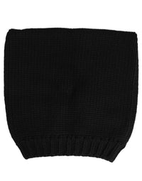 Dolce & Gabbana Dolce & Gabbana Black Cashmere Knitted Ribbed Cuff Beanie Men's Hat