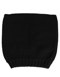 Dolce & Gabbana Dolce & Gabbana Black Cashmere Knitted Ribbed Cuff Beanie Men's Hat