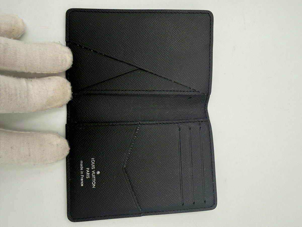Louis Vuitton LOUIS VUITTON Compatto Card Holder ORGANIZER Damier Graphite Women's Wallet (Authentic Pre-Loved)