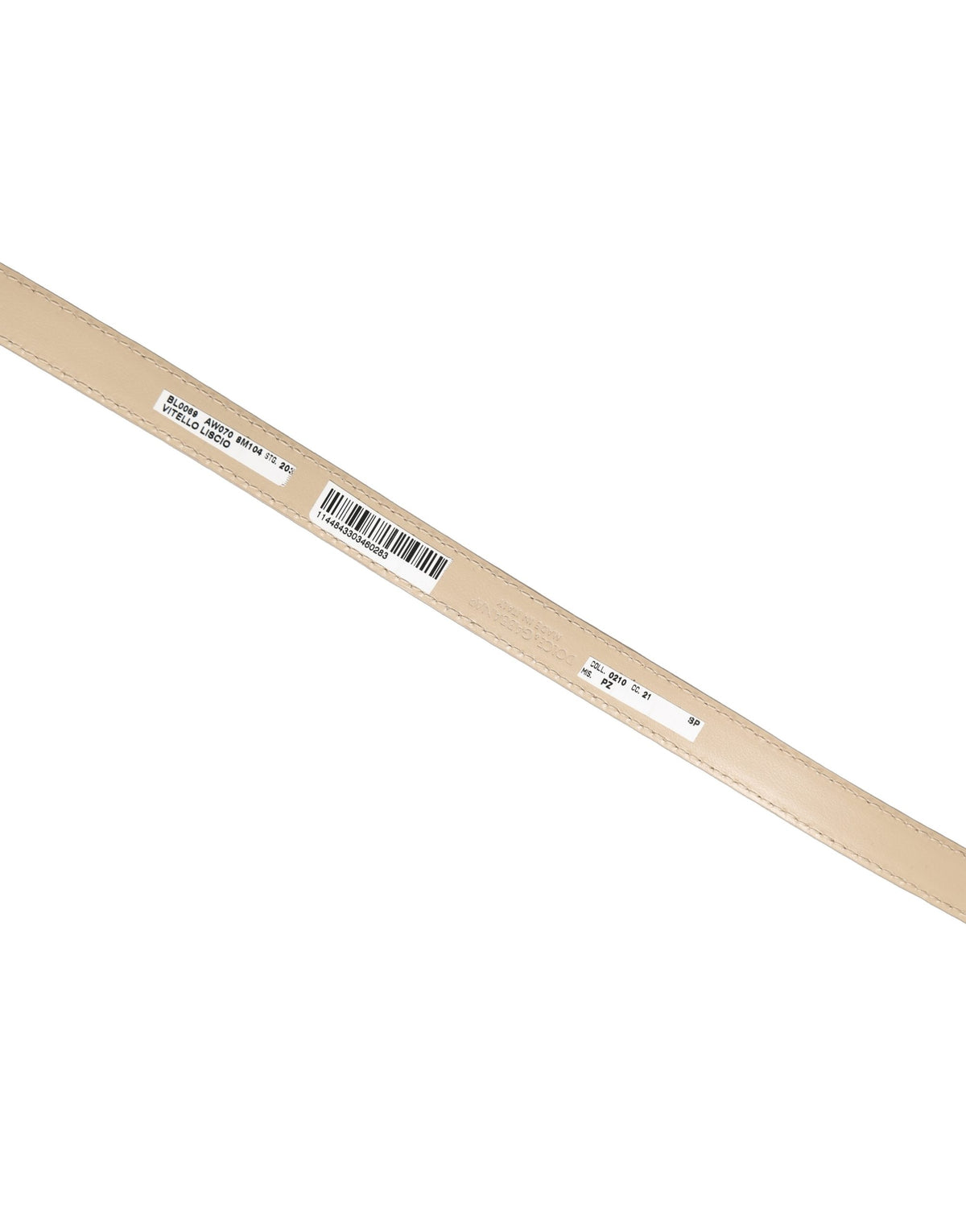 Dolce & Gabbana Dolce & Gabbana Beige Embossed Leather Gold Buckle Belt Strap Women's Bracelet