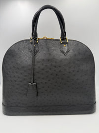 Louis Vuitton LOUIS VUITTON Alma GM in Ostrich Leather Women's Handbag (Authentic Pre-Loved)