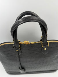 Louis Vuitton LOUIS VUITTON Alma GM in Ostrich Leather Women's Handbag (Authentic Pre-Loved)