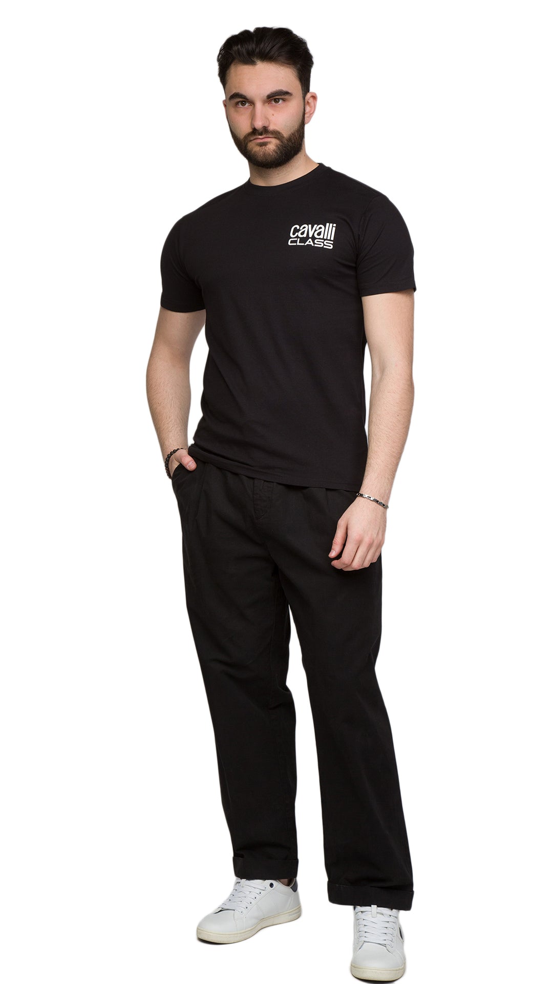 Cavalli Class Signature Logo Fashion T-Shirt-