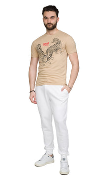 Cavalli Class Double Tiger Logo Motif Fashion T-Shirt-