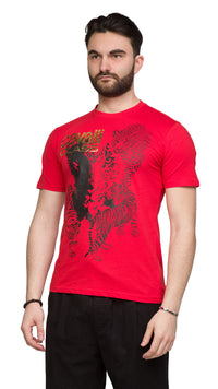 Cavalli Class Tiger Leopard Motif Fashion T-Shirt-