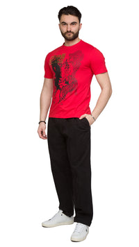 Cavalli Class Tiger Leopard Motif Fashion T-Shirt-