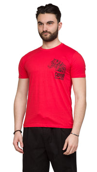 Cavalli Class Tiger Head Chest Motif Fashion T-Shirt-