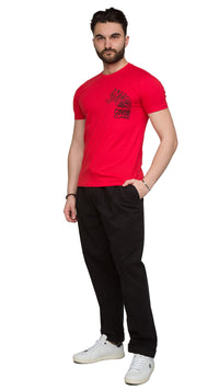 Cavalli Class Tiger Head Chest Motif Fashion T-Shirt-