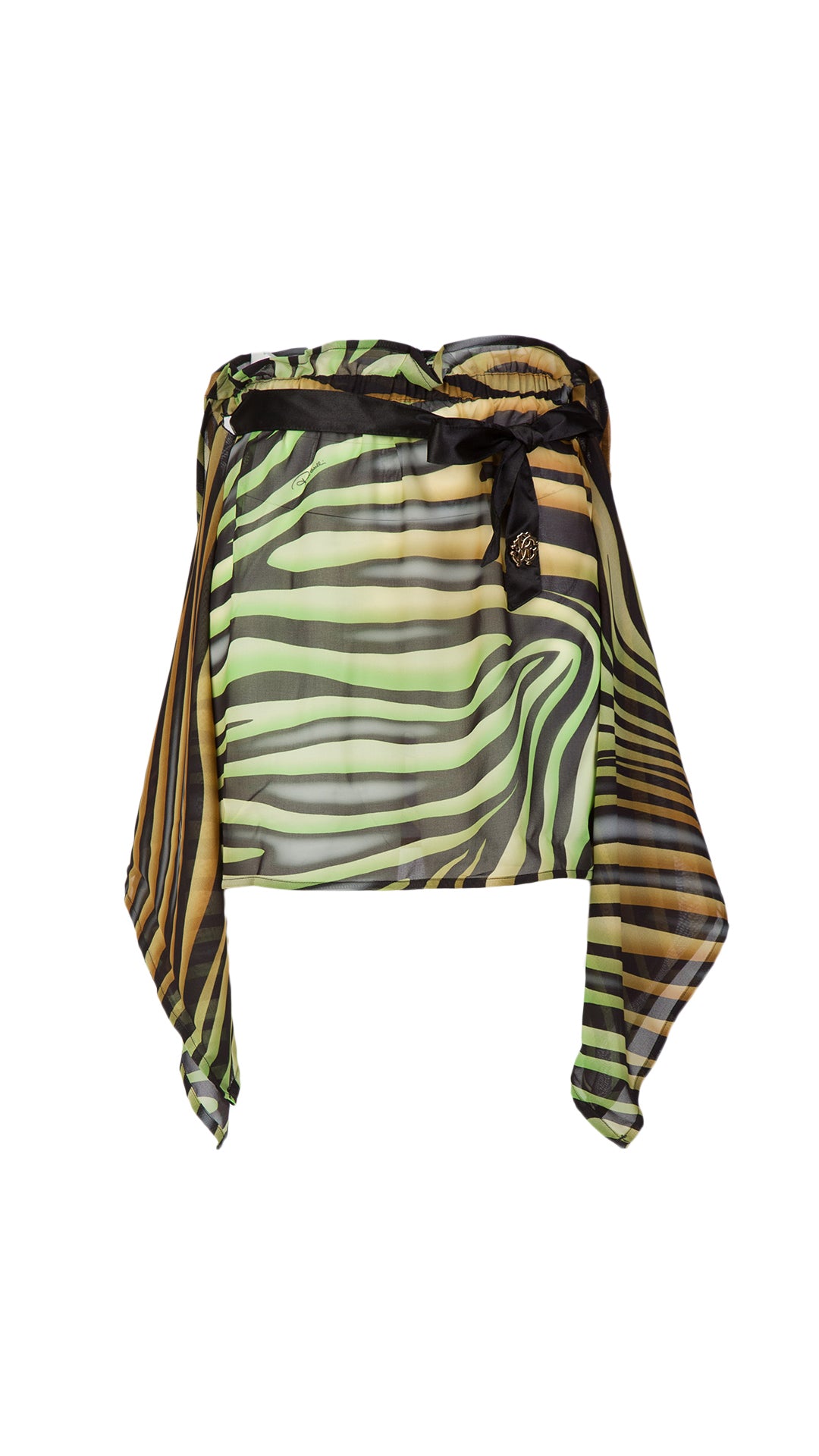 Roberto Cavalli Tiger Printed Chiffon Cover Up Skirt-
