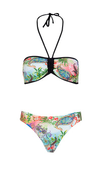 Roberto Cavalli Floral Printed Two Piece V-Neck Bikini Set-