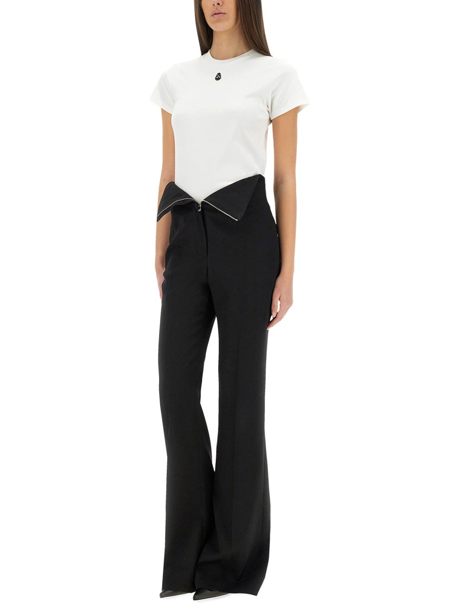 Alexander Mcqueen Women T-Shirt With "Skull" Embroidery