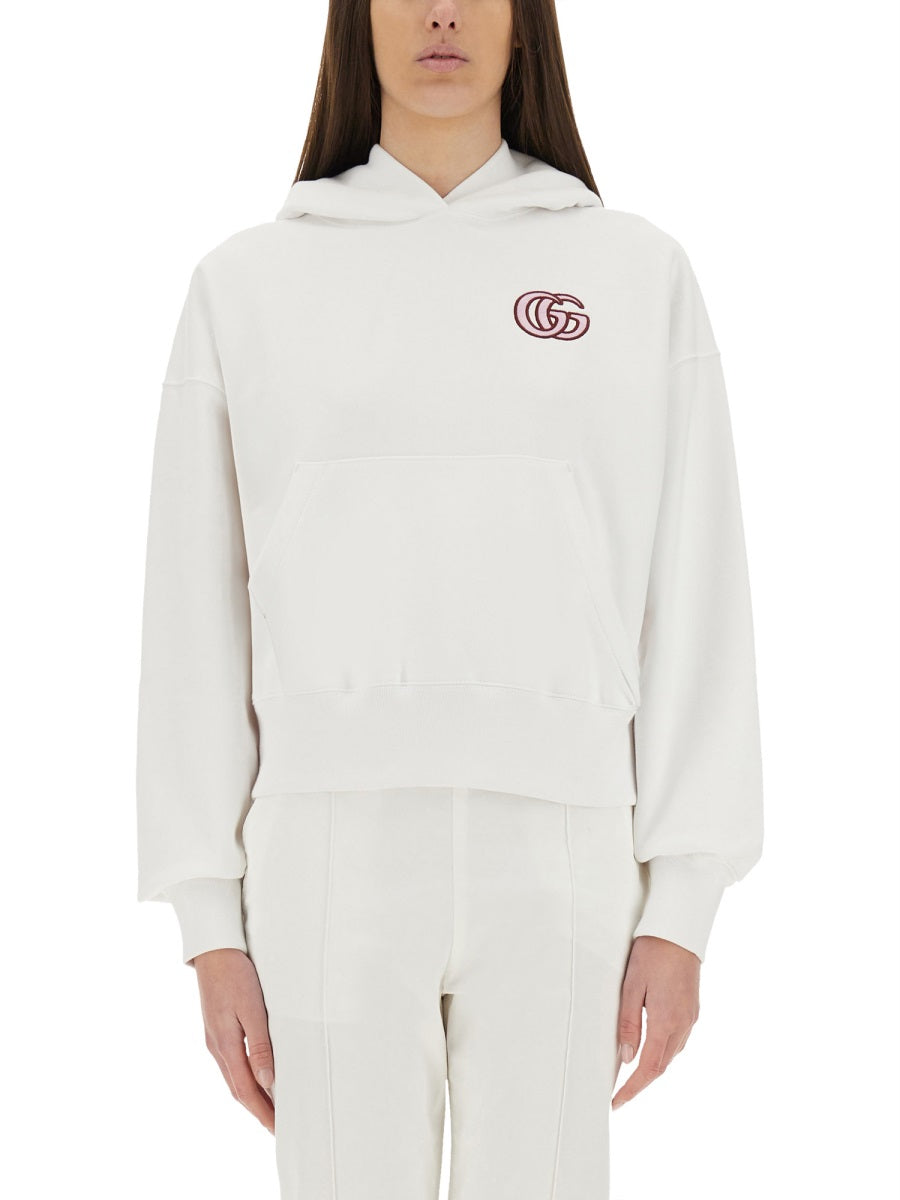 Gucci Women Cotton Sweatshirt With Embroidery