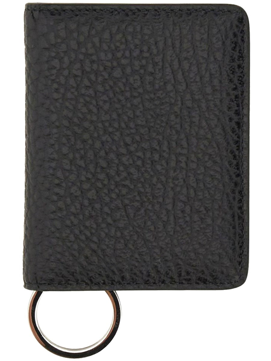 Maison Margiela Unisex Portacarte Bifold Con Portachiavi "Four Stitches"
