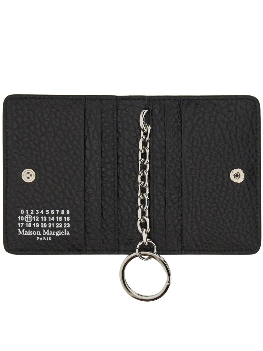 Maison Margiela Unisex Portacarte Bifold Con Portachiavi "Four Stitches"