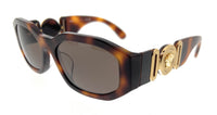 Versace 0VE4361F 521773 Dark Havana Rectangular Vintage Medusa Sunglasses