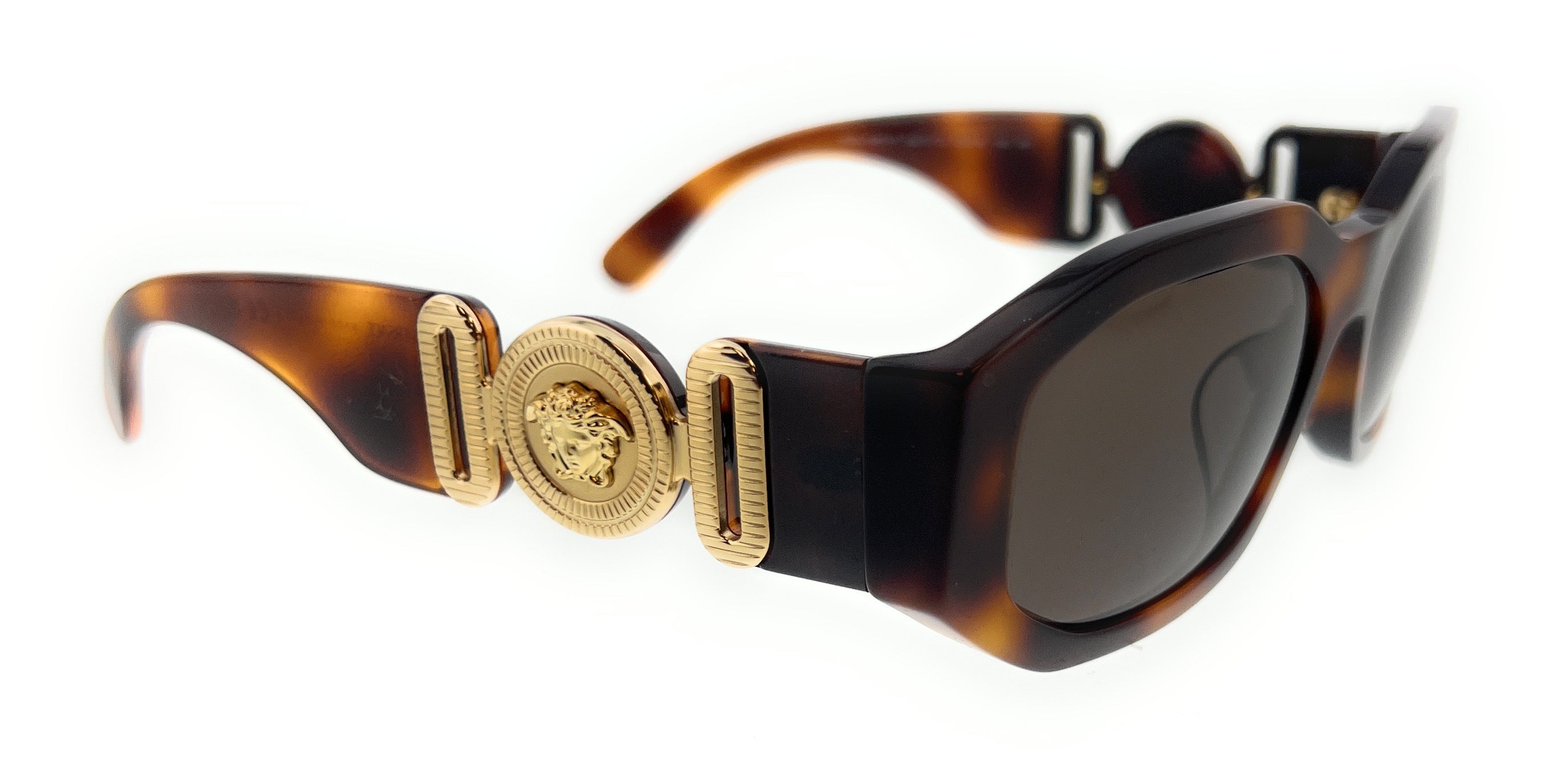 Versace 0VE4361F 521773 Dark Havana Rectangular Vintage Medusa Sunglasses