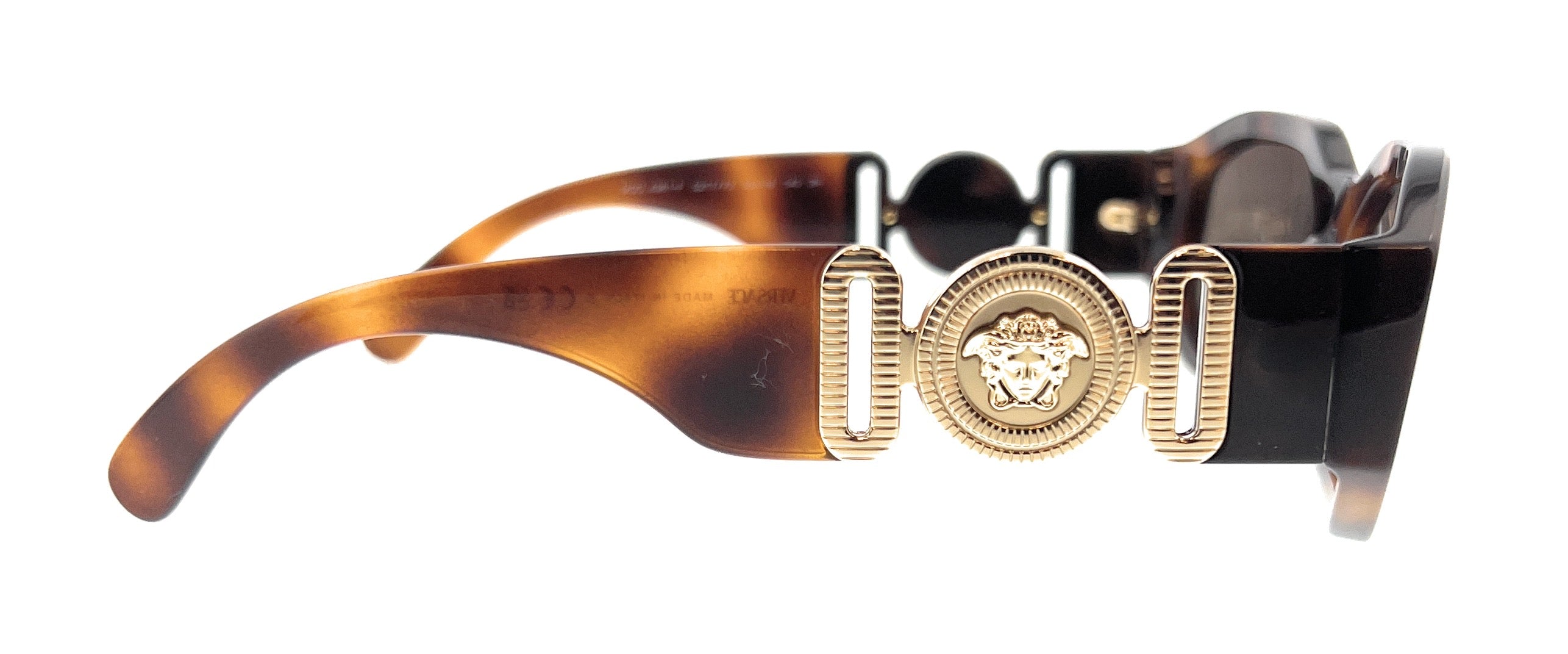 Versace 0VE4361F 521773 Dark Havana Rectangular Vintage Medusa Sunglasses