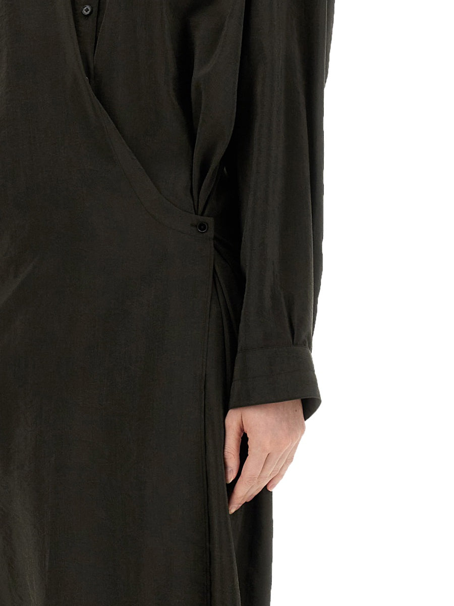 Lemaire Women "Straight Collar Twisted" Dress