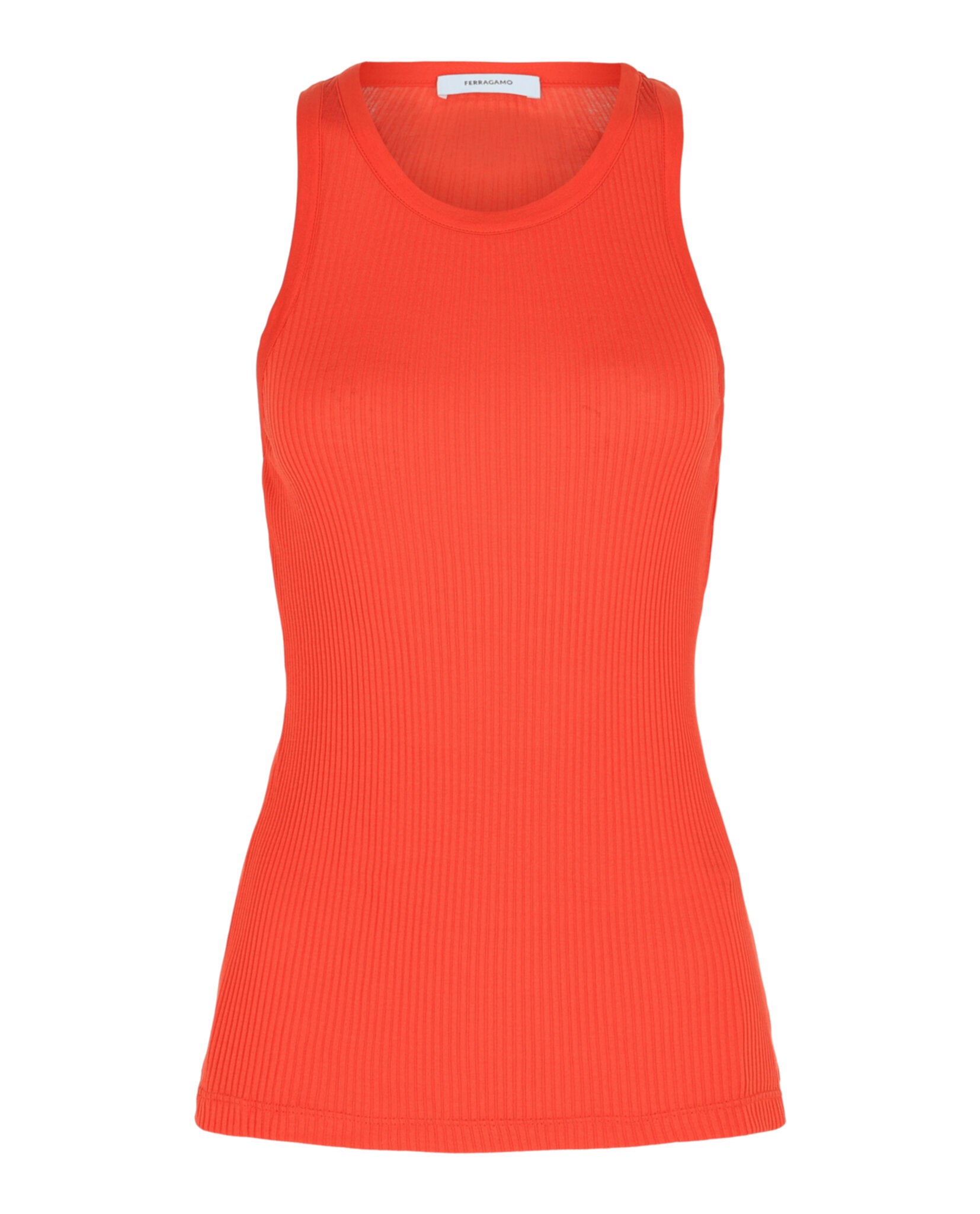 Ferragamo Womens Ribbed Tank Top