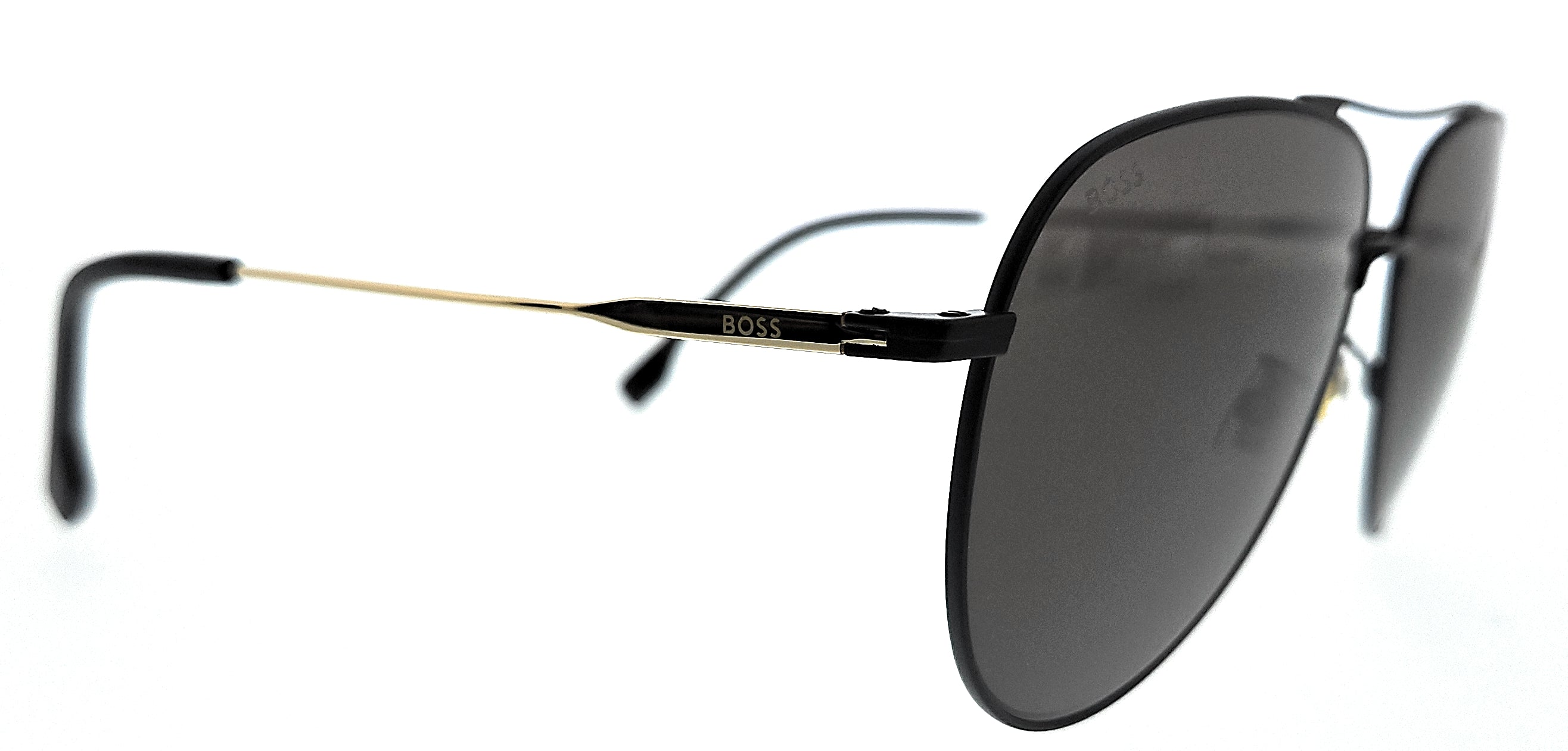 Hugo Boss BOSS 1558/O/F/S I46 I46 Matte Black/Gold Aviator Sunglasses