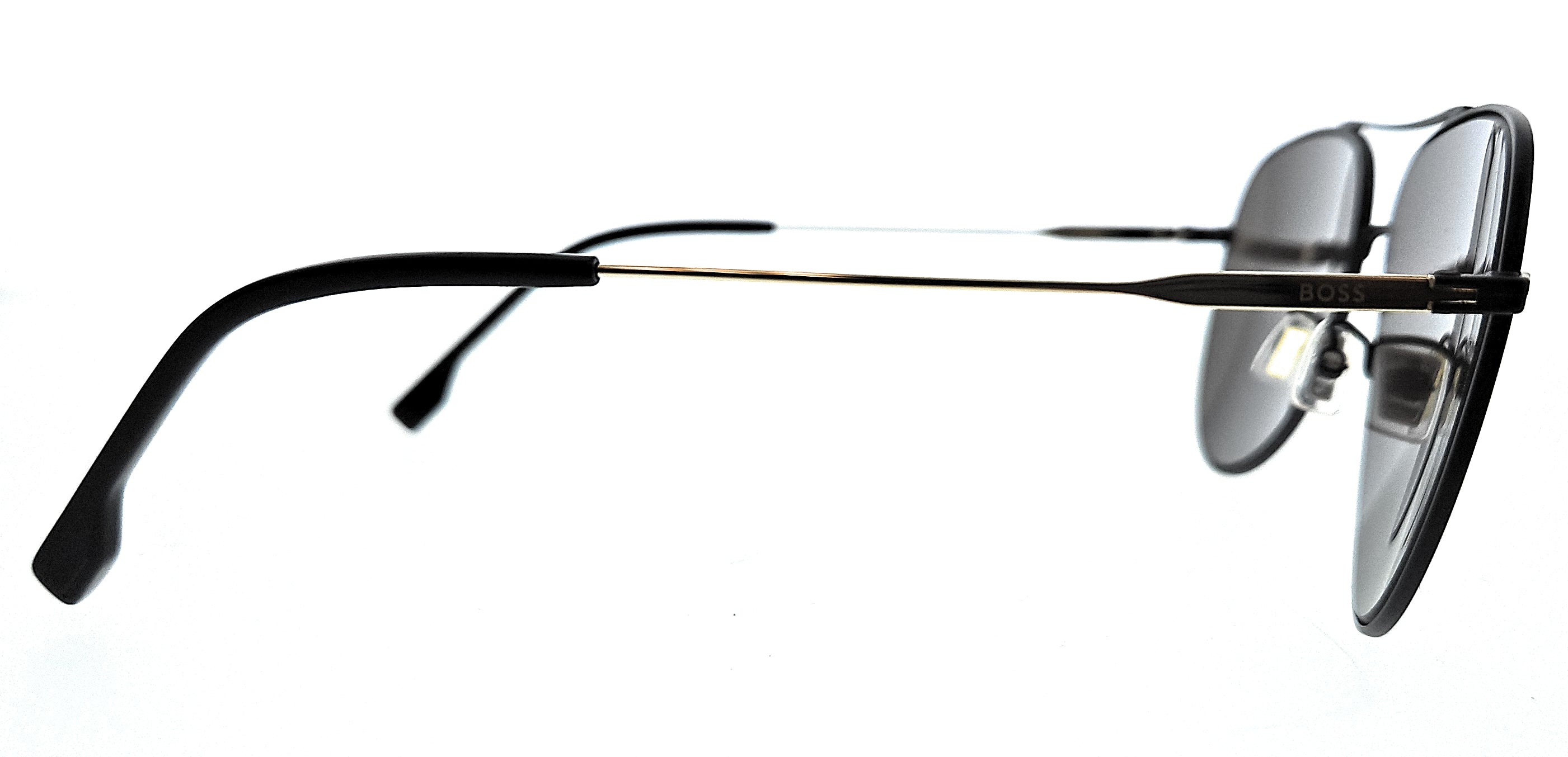 Hugo Boss BOSS 1558/O/F/S I46 I46 Matte Black/Gold Aviator Sunglasses