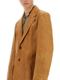 Our Legacy Men Leather Opening Blazer
