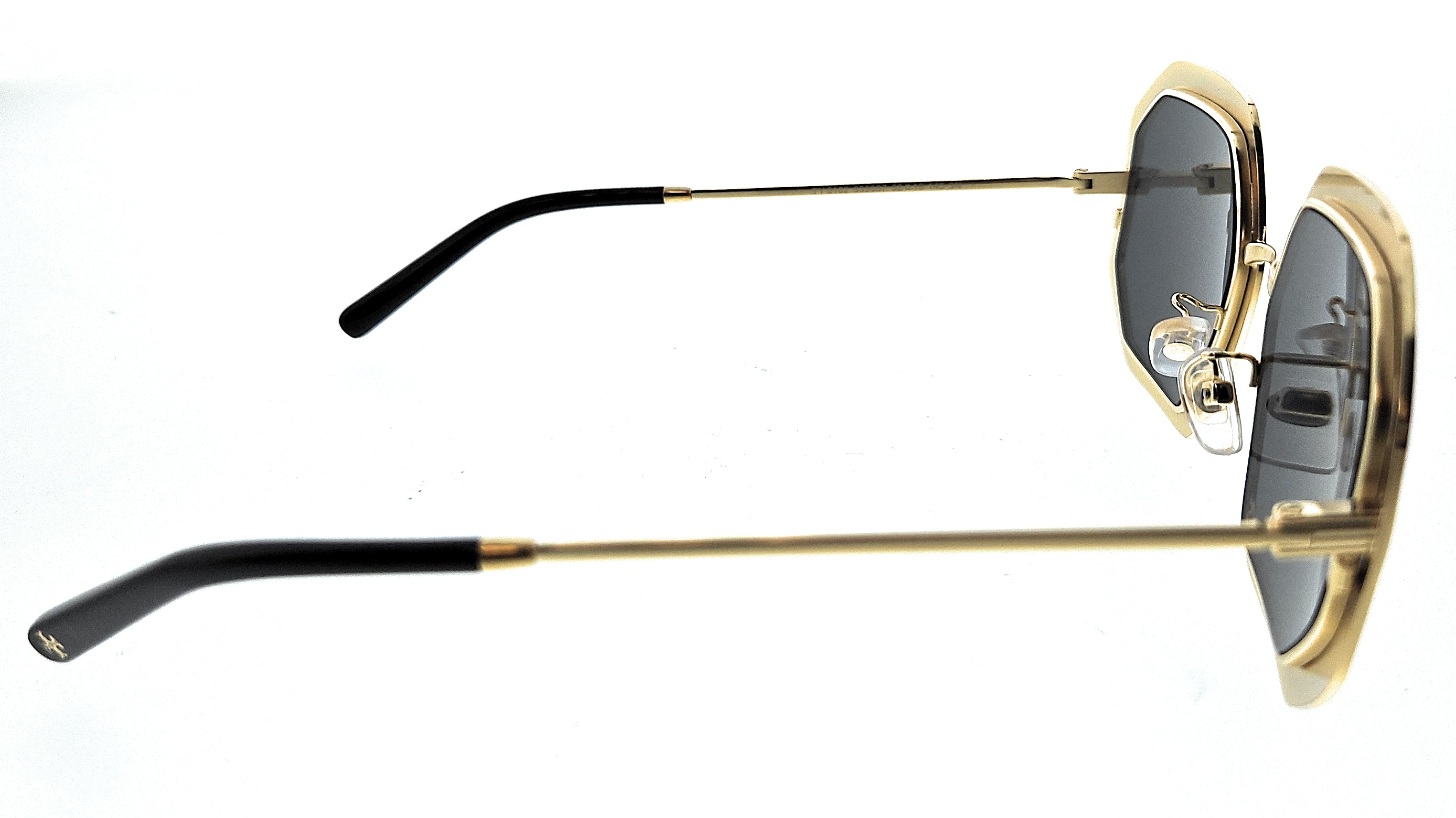 Tory Burch 0TY6102 335387 Full Rim Gold/Dark Grey Irregular Square Sunglasses
