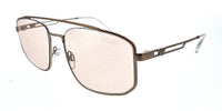 Emporio Armani 0EA2139 3004/5 Matte Silver Aviator Sunglasses